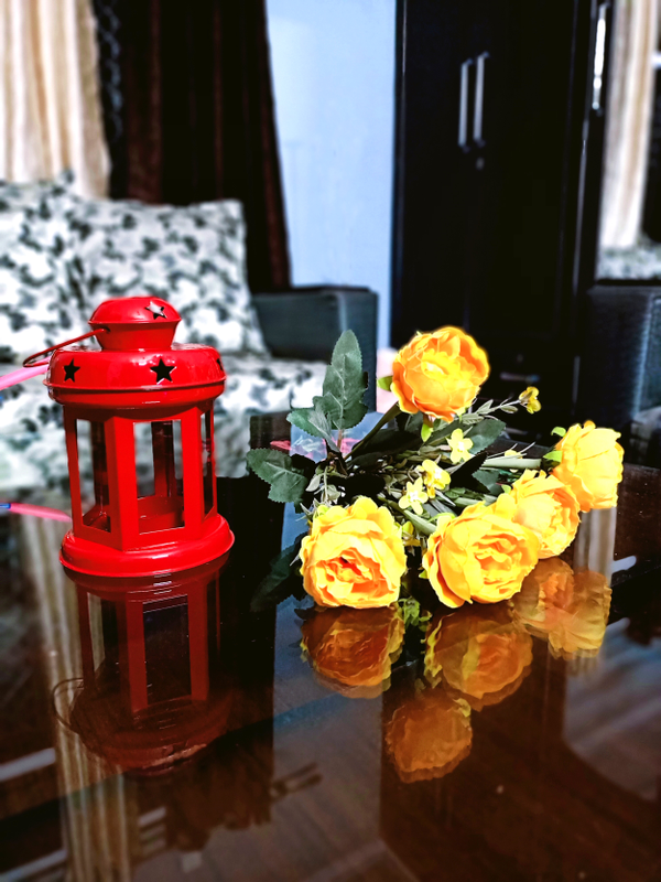 Alisha Exports Set of 5 Decorative Red Iron Lanterns